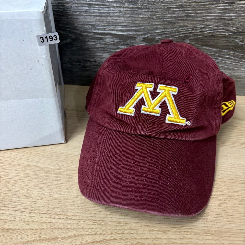 Minnesota Golden Gophers Hat Cap Strap Back Womens Maroon Gold‎ New Era Retro - Picture 11 of 11